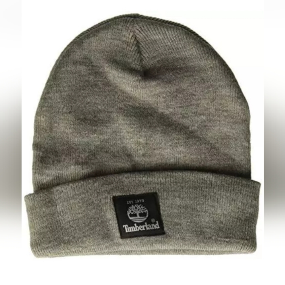 Timberland Knit Hat NEW Beanie Winter Hat Grey 🔥 One Size Fits All